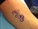 Music Note tattoo done @ Horns N Halos