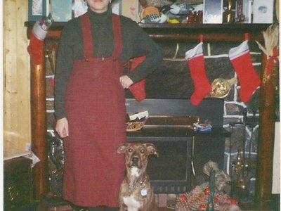 Associate Professor Nevills and Brandy at Little River Lodge, Christmas, 1992