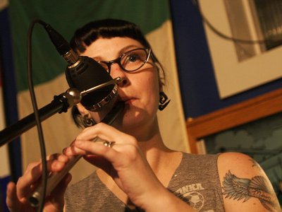 Hannah Playing Whistle, Photo By Steve Wolf