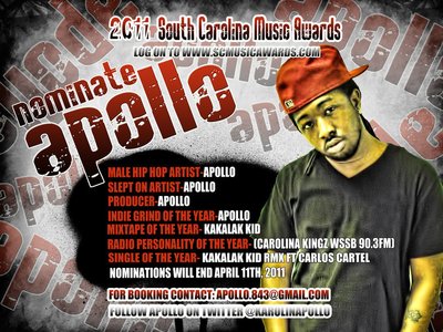LOG ON 2 WWW.SCMUSICAWARDS.COM AND NOMINATE!!! THANKS!