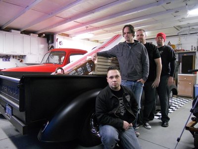 Photo shoot at Pop's Hot Rod Garage