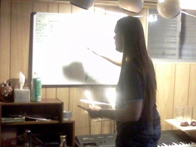 Producer Dan Precision marking of the master board