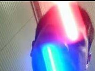 Our weapons of choice: blades of light/Light Sabers.