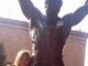 me with the rocky statue