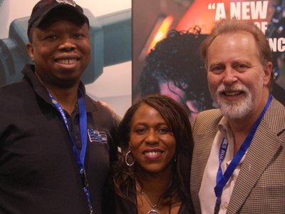 Vuyani and wife, MojoMarkC NAMM 2010