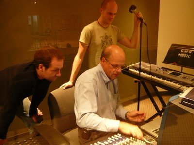 Recording day with son and son-in-law helping