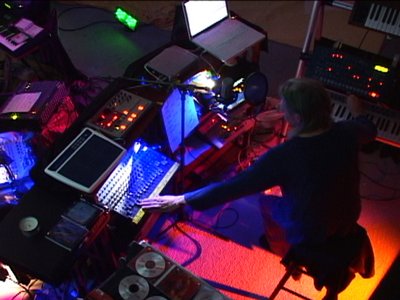 famous shot of electronic music guru, dwight loop
