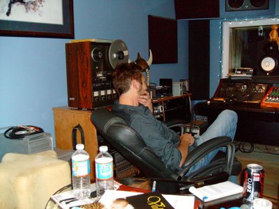 mixing in the studio 