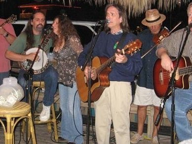 Singing with bluegrass/folk band the St. Pete Mountain Boys 