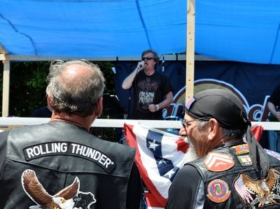 SOME OF THE HARLEY FAITHFUL AT OUR ROLLING THUNDER REUNION GIG, 5/29/11