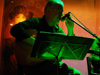 Bob at Calumus Club in Mostar, Bosnia