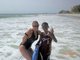 Adrian & I body surfing