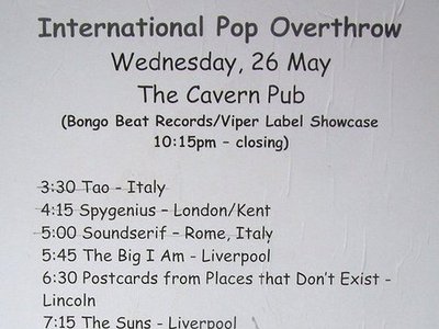Bands performing at The Cavern Pub of the IPO Liverpool Festival 2010 on May 26th 2010.