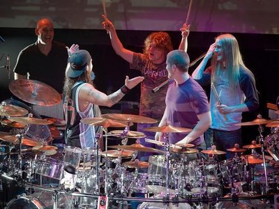 Percussive Nation 2008 -- Joe Stote & Gartdrumm with Mike Portnoy, Blake Richardson and Martin Axenr