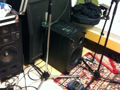 Yes we record bass with guitar amp, revelations of extinction mcd coming out soon!