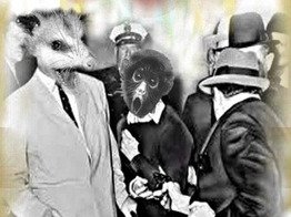 Looks like the council on Krypton watching poor framed Lee Howler Monkey Oswald