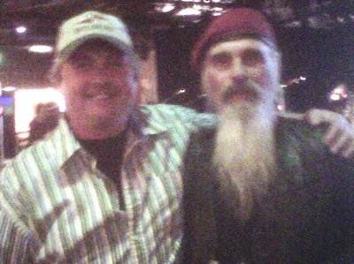 Rusty Burns of Point Blank band 2011 and meself at tribute show