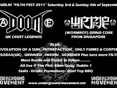 Dublin "Filth Fest" w/ WORMROT!!!!