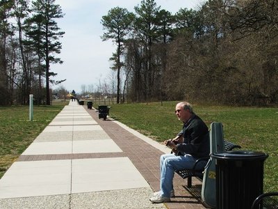 Sitting on a Park Bench