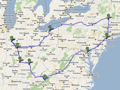 US tour map