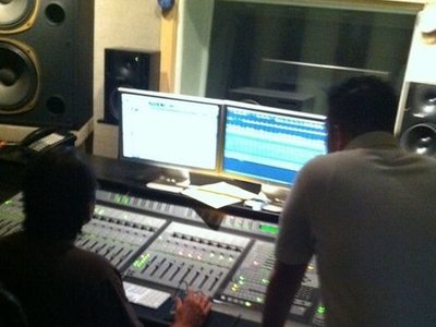 Working hard in the studio