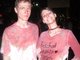me and jon at GWAR Covered in fake blood ...SIIICKKK