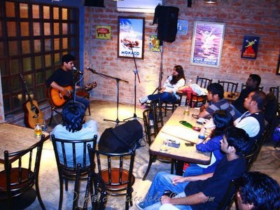 Our gig at Plan B - Anup and Kenneth