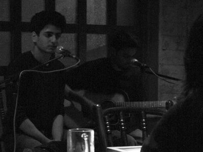 Our gig at Plan B - Anup and Kenneth