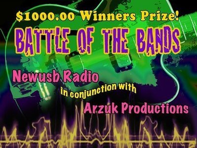 A poster for Arzuk Battle of the Bands, which Postcards are nominated for. Check blogs for details!
