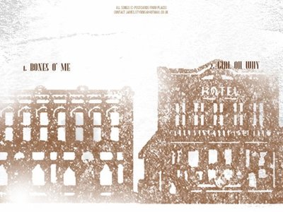 The CD cover for Postcards From Places That Don't Exist's 2011 single Bones O' Me.