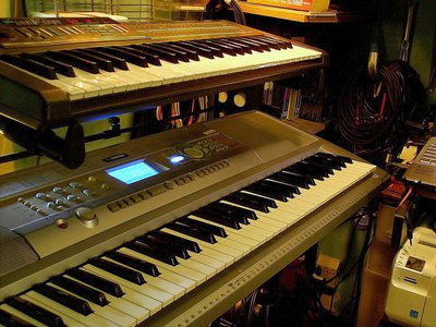 analog and digital MIDI keyboards