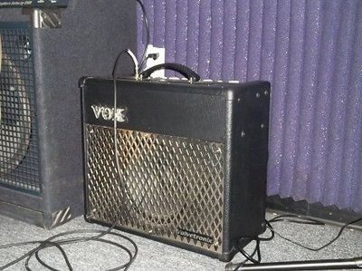 Michael Cruz's (early & a current John) VOX Amp used during recording sessions in Lake Forest. 2011.