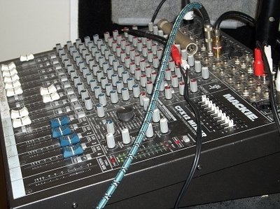 A mixing board used during several practice sessions at The Drum Lab, LLC. in Lake Forest in 2011.