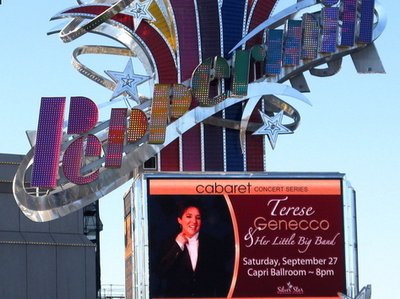 Terese Genecco's electronic billboard at The Peppermill in Reno NV