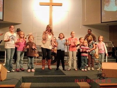 Kids ran on stage for the encore song and first single "Redeeming Love" It was awesome