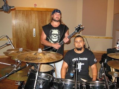 Scott and Joey in studio for debut album