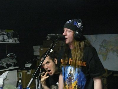 Bruce recording his vocals for the first album