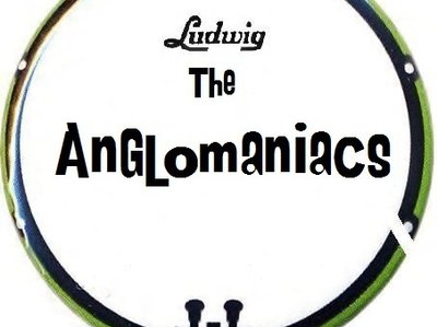 The Anglomaniacs logo/drumhead used during early years sets. 1 of 5 drumheads used during the shows.