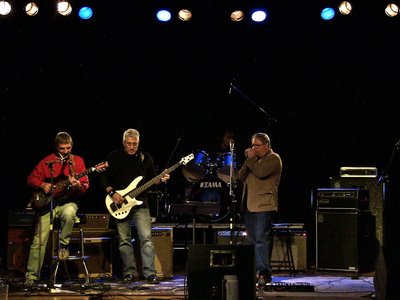 Boothe Bros. OCT 2011 BluesJam - Pat McEwen, Wayne Arballo, Ken, Dr. Bob.