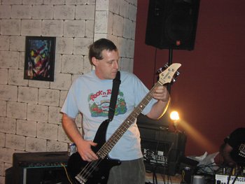 Chris on Bass @ Exile Tattoo