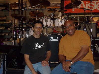 Pearl Artists Joe Alessandro & Larry Washington at Las Vegas Sam Ash Drum Clinic