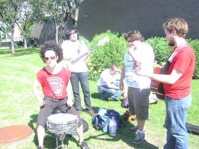 Busking for Hold Steady tickets
