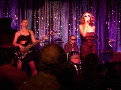 At Lannies with Sue Ryplewski as Robert Palmer girl!