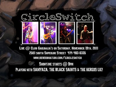 November 19th, 2011 Club Garibaldi's EVENT!