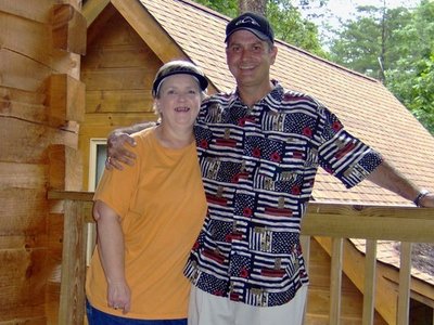 Janice and me at the cabin in the Smokies