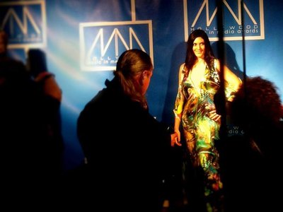 Nominee Rock Artist Kristen Faulconer on the Red Carpet at The Hollywood Music and Media Awards.