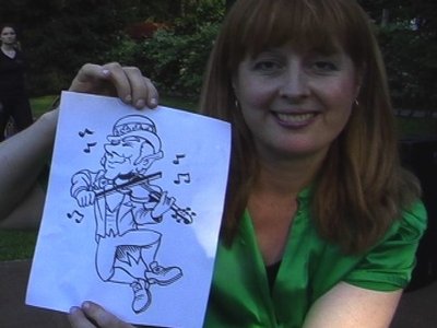 Cady with Leprechaun: Caramoor show
