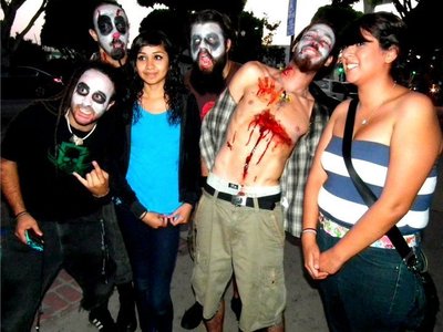 Clepto Outside the Uptown Whittier Zombie Pub Crawl, Whittier, California