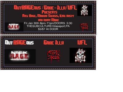 OutRageous/Gore-Illa/UnityForLife ticket