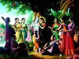 Sri Sri Radha Krsna & The Gopis (pic. by ISKCON)